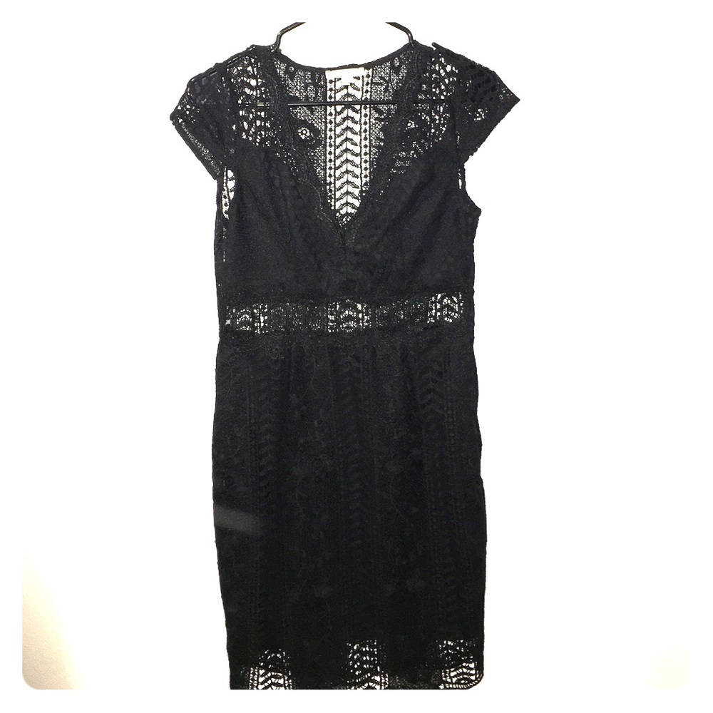 Black lace dress